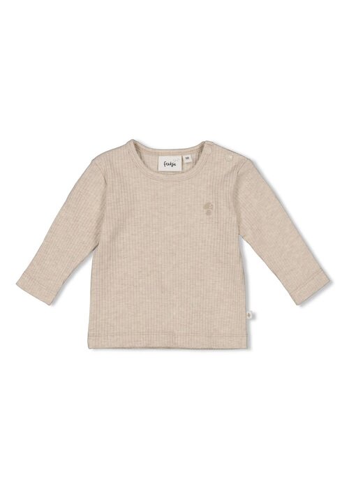 Feetje Feetje Longsleeve rib - Dear Autumn Taupe melange