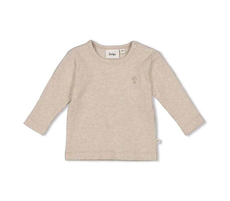 Feetje Longsleeve rib - Dear Autumn Taupe melange