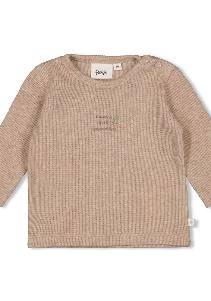 Feetje Longsleeve rib - Fall Favorites Hazelnoot melange