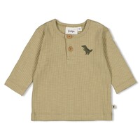 Feetje Longsleeve rib - Rawrsome Groen