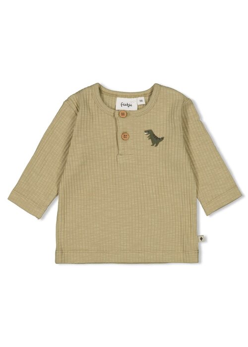 Feetje Feetje Longsleeve rib - Rawrsome Groen