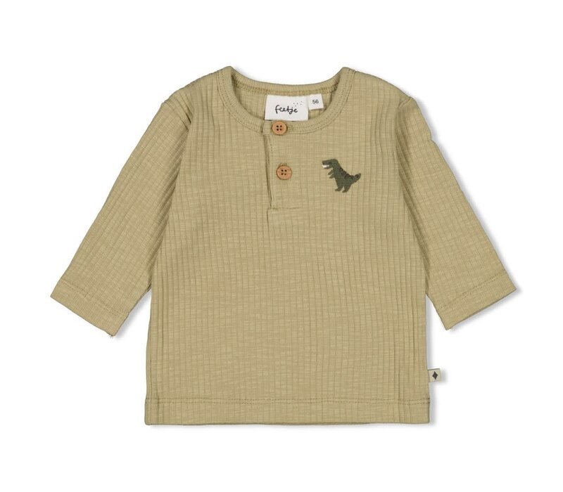 Feetje Longsleeve rib - Rawrsome Groen