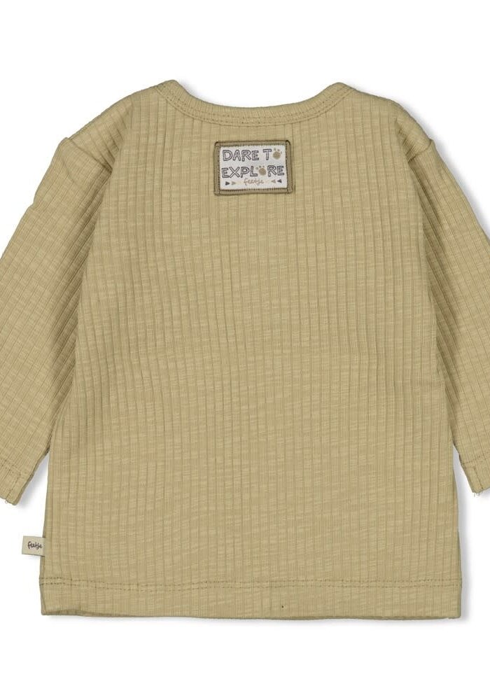 Feetje Longsleeve rib - Rawrsome Groen