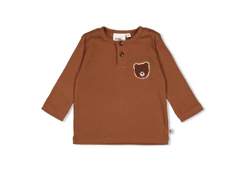 Feetje Feetje Longsleeve rib - Wild World Bruin