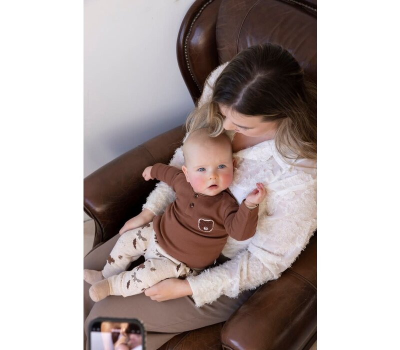 Feetje Longsleeve rib - Wild World Bruin