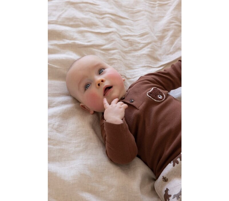 Feetje Longsleeve rib - Wild World Bruin