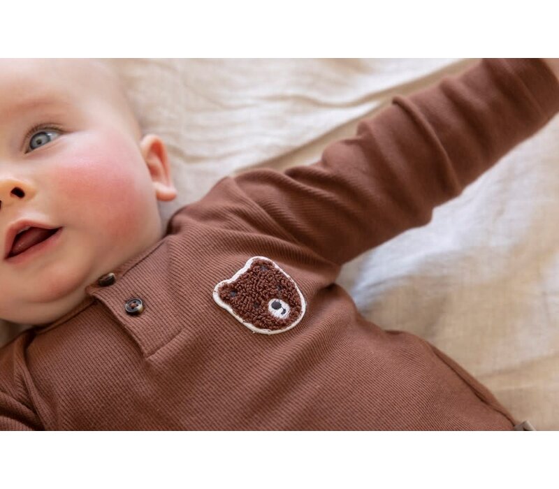 Feetje Longsleeve rib - Wild World Bruin