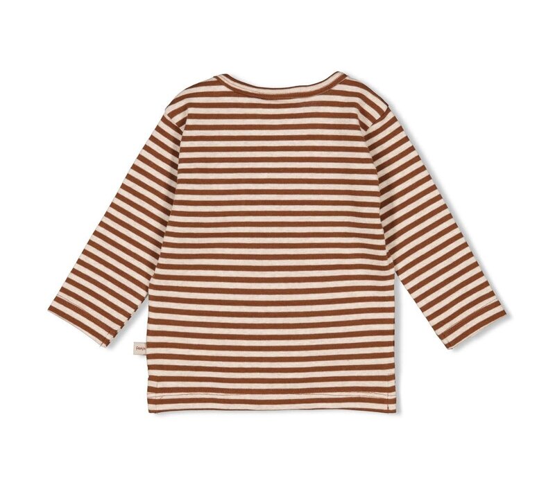 Feetje Longsleeve streep - Wild World Bruin