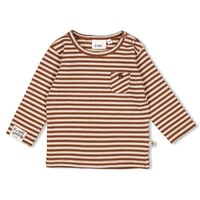 Feetje Longsleeve streep - Wild World Bruin