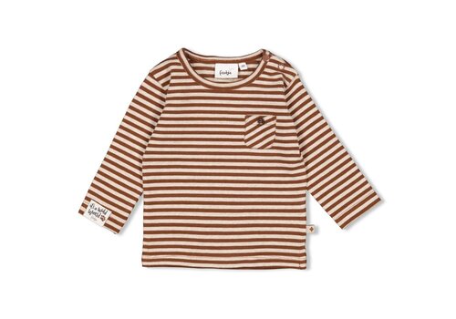 Feetje Feetje Longsleeve streep - Wild World Bruin