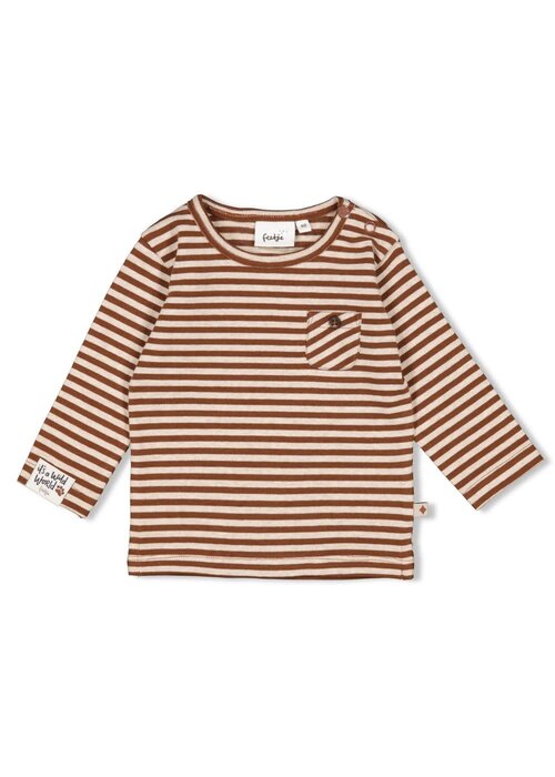 Feetje Feetje Longsleeve streep - Wild World Bruin