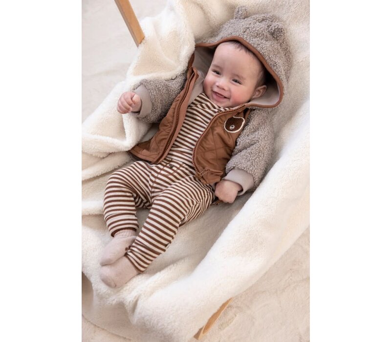 Feetje Longsleeve streep - Wild World Bruin