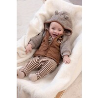 Feetje Longsleeve streep - Wild World Bruin