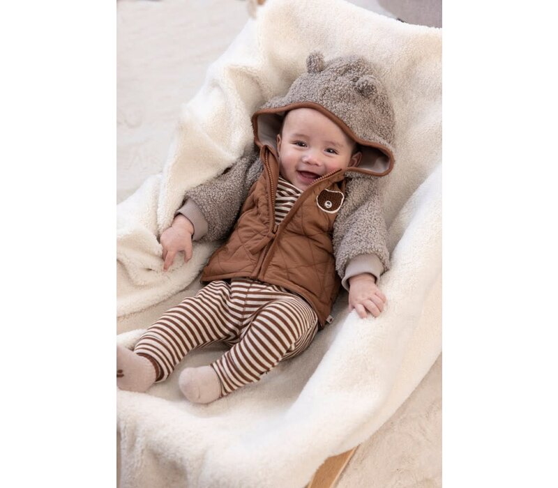 Feetje Longsleeve streep - Wild World Bruin