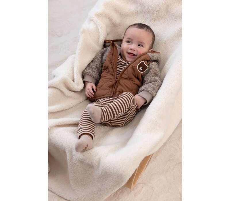 Feetje Longsleeve streep - Wild World Bruin
