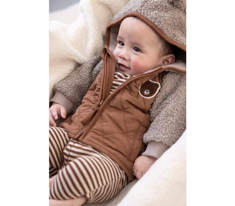 Feetje Longsleeve streep - Wild World Bruin