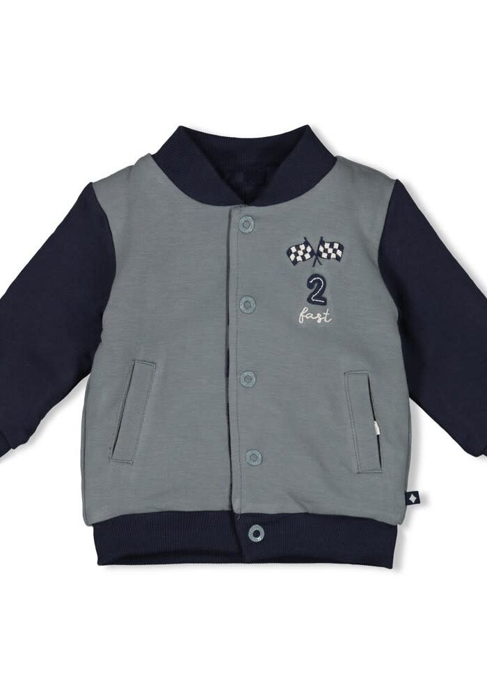 Feetje Omkeerbaar vestje - Let's Go! Petrol