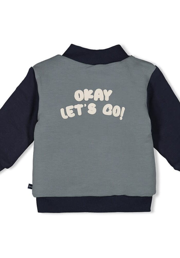 Feetje Omkeerbaar vestje - Let's Go! Petrol