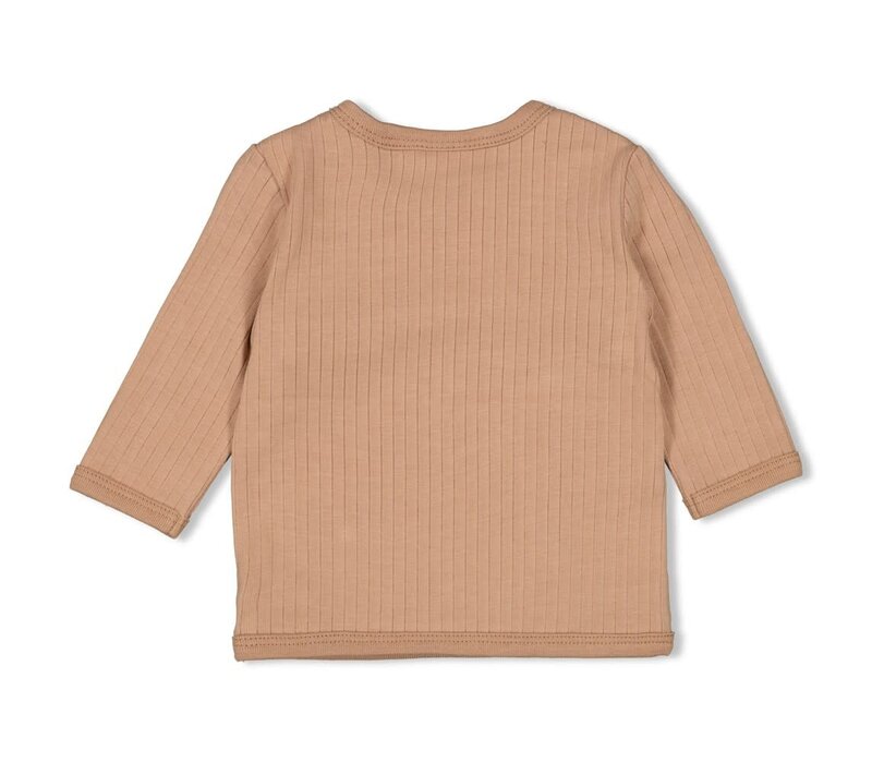 Feetje Overslagshirt rib - Howdy Hazelnoot