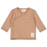 Feetje Overslagshirt rib - Howdy Hazelnoot