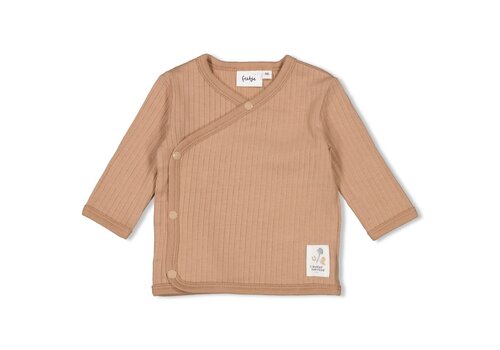 Feetje Feetje Overslagshirt rib - Howdy Hazelnoot