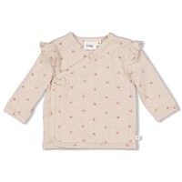 Feetje Overslagshirt rib AOP - Morning Sun Taupe melange