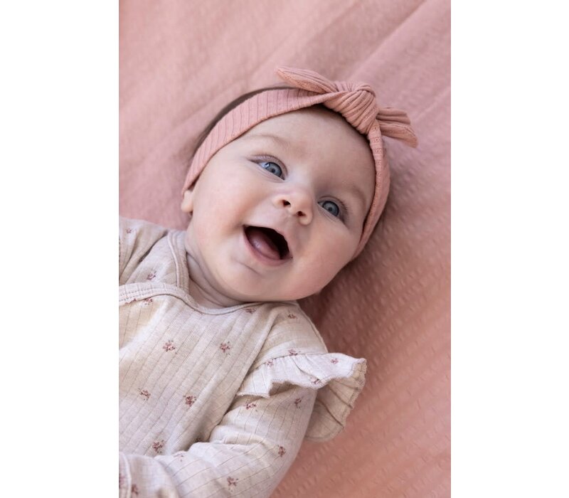 Feetje Overslagshirt rib AOP - Morning Sun Taupe melange
