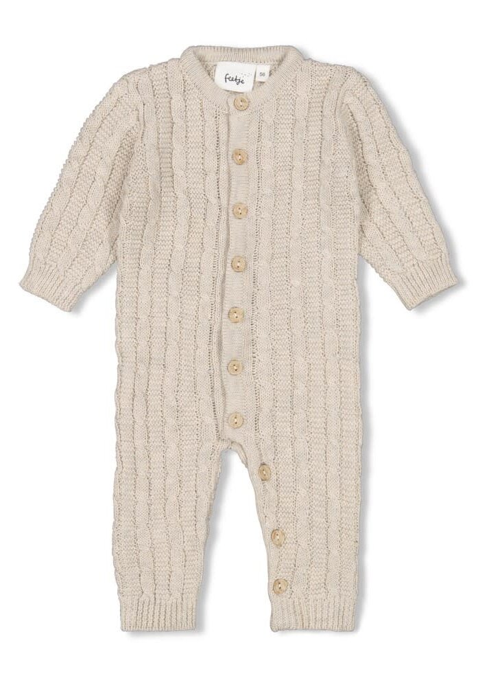 Feetje Pak gebreid - The Knits Taupe melange