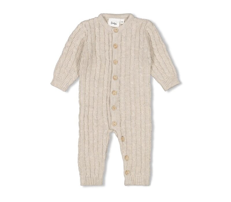Feetje Pak gebreid - The Knits Taupe melange