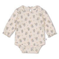 Feetje Romper rib AOP - Fields of Green Offwhite