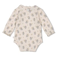 Feetje Romper rib AOP - Fields of Green Offwhite