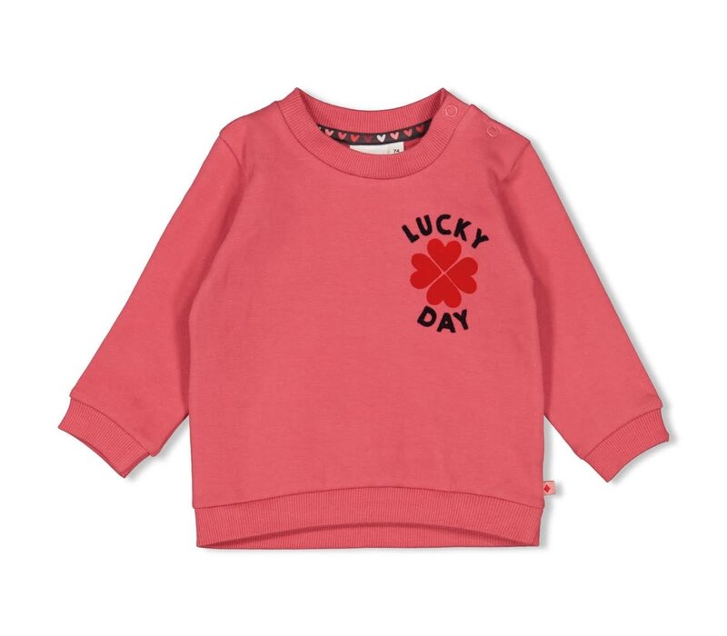 Feetje Sweater - Queen of Hearts Roze