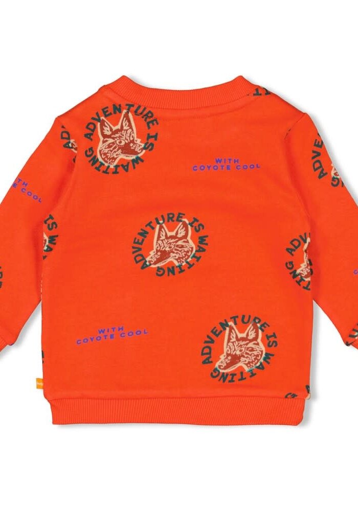 Feetje Sweater AOP - Chasing Trails Oranje