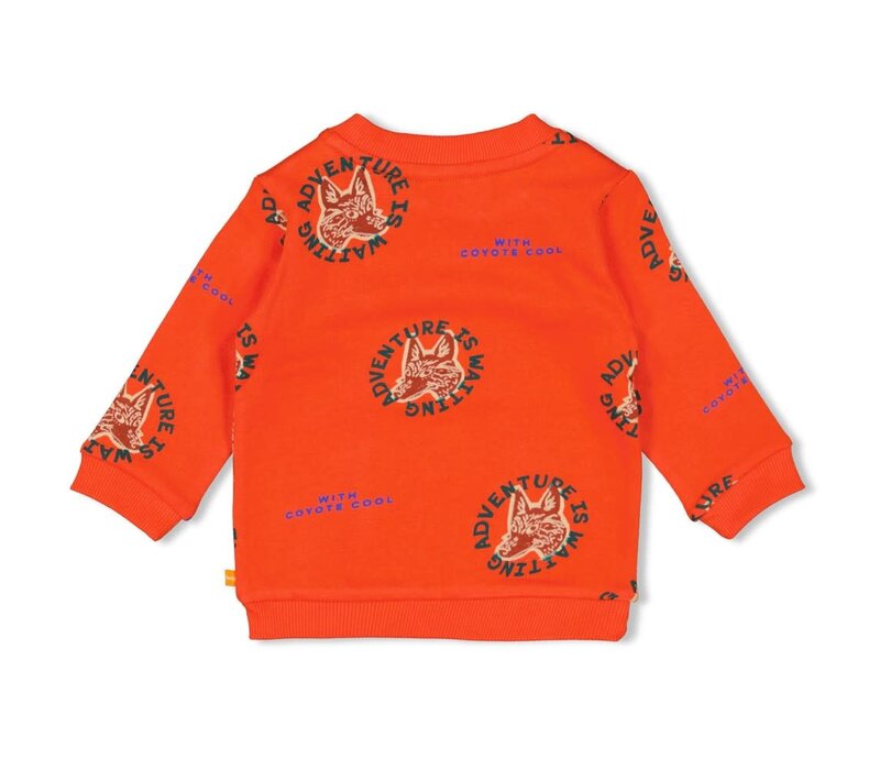 Feetje Sweater AOP - Chasing Trails Oranje