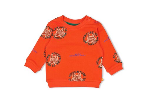 Feetje Feetje Sweater AOP - Chasing Trails Oranje Feetje Feetje Sweater AOP - Chasing Trails Oranje