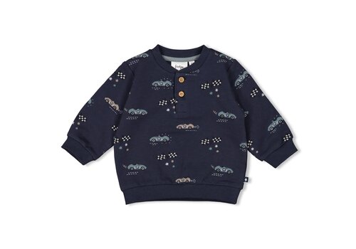 Feetje Feetje Sweater AOP - Let's Go! Marine Feetje Feetje Sweater AOP - Let's Go! Marine