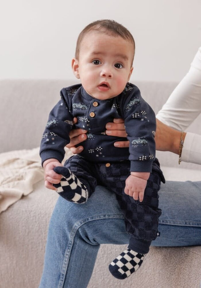 Feetje Sweater AOP - Let's Go! Marine