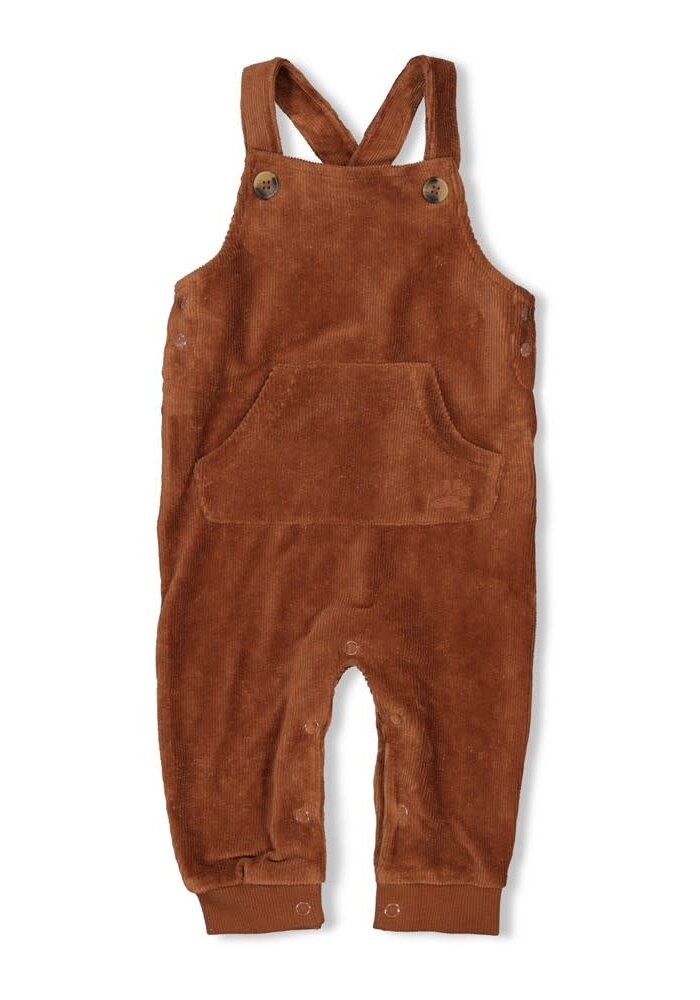 Feetje Tuinbroek velours rib - Wild World Bruin