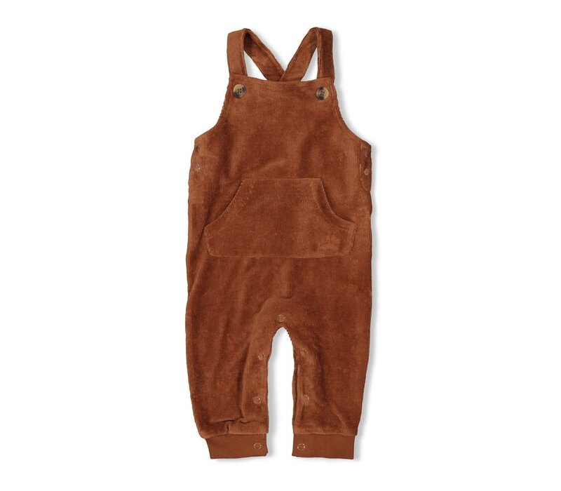 Feetje Tuinbroek velours rib - Wild World Bruin