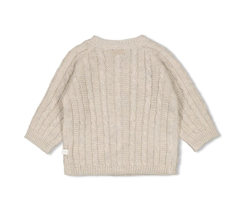 Feetje Vestje gebreid - The Knits Taupe melange