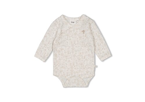 Feetje Feetje Wikkelromper AOP - Dear Autumn Offwhite