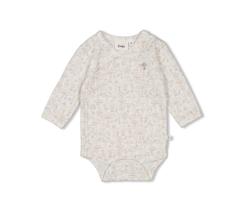 Feetje Wikkelromper AOP - Dear Autumn Offwhite