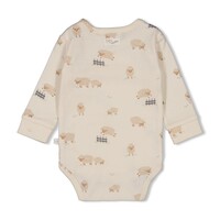 Feetje Wikkelromper AOP - Sleepy Sheepy Creme