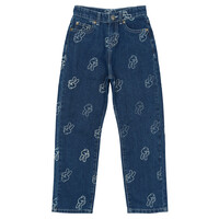 The New TNPewter Loose Fit Jeans Medium Blue Denim AOP