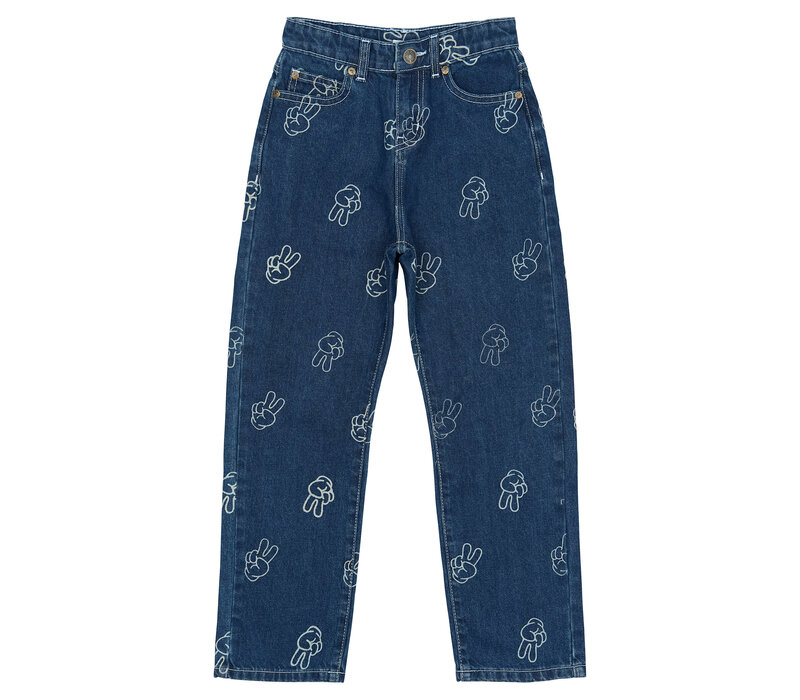 The New TNPewter Loose Fit Jeans Medium Blue Denim AOP