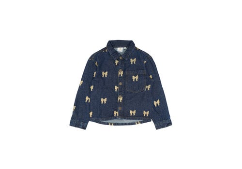 The New The New TNRaquel Denim Overshirt Medium Blue Denim AOP