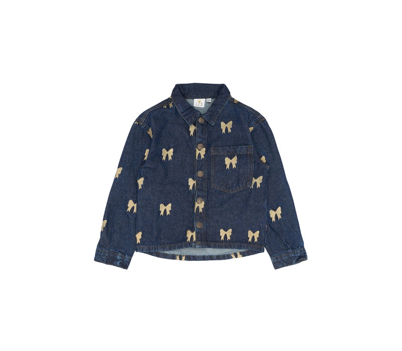 The New TNRaquel Denim Overshirt Medium Blue Denim AOP