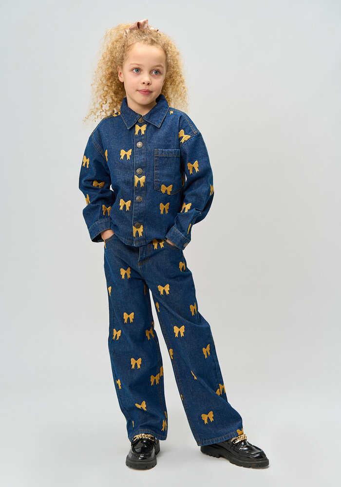 The New TNRaquel Denim Overshirt Medium Blue Denim AOP