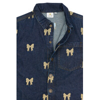 The New TNRaquel Denim Overshirt Medium Blue Denim AOP