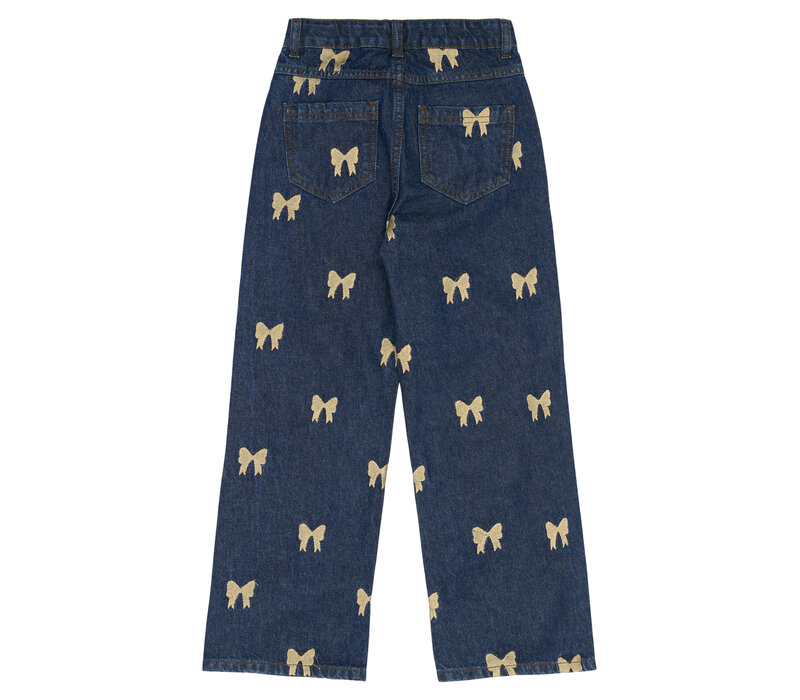 The New TNRaquel Wide Jeans Medium Blue Denim AOP